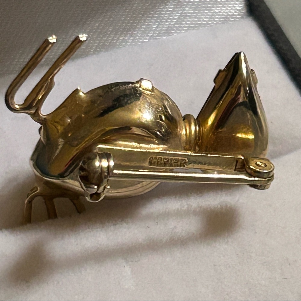 NAPIER Bug Insect Blue Stone Pin - Picture 3 of 3